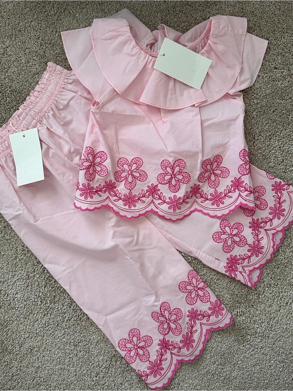 ZARA CONTRAST WAVY TEXTURED SET